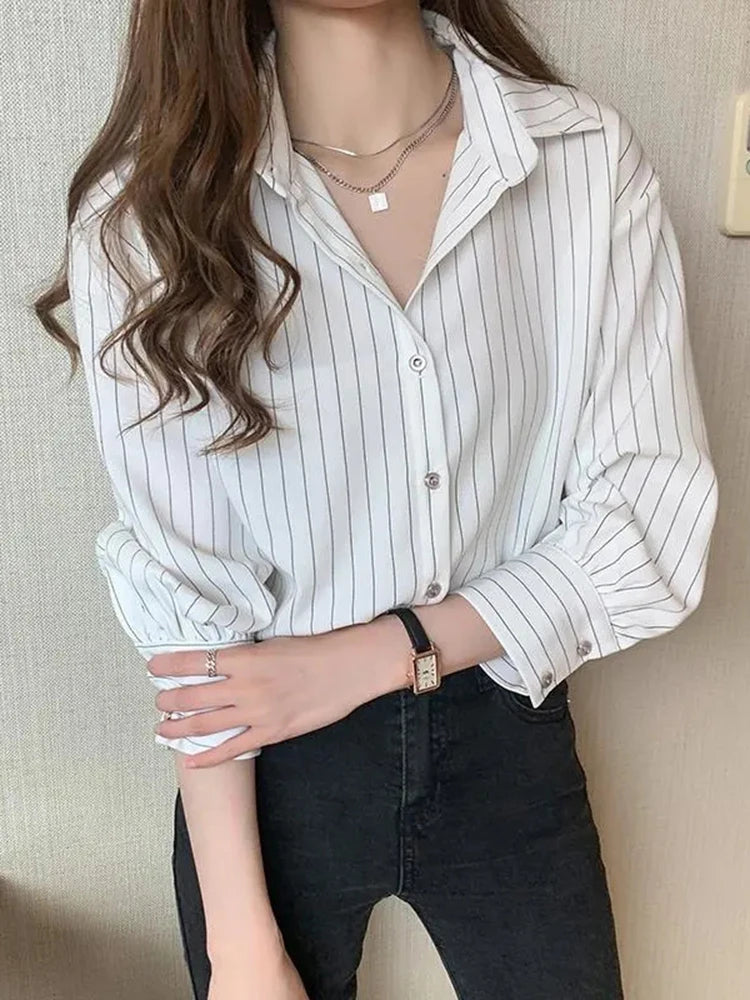 Women Classic Striped Shirts