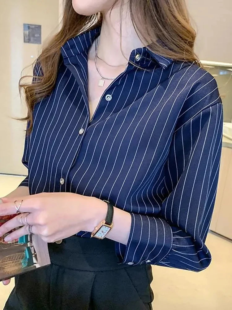 Women Classic Striped Shirts