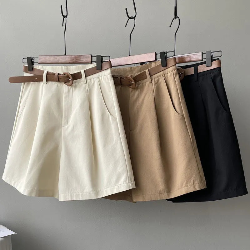 Women High Waist Cotton Shorts