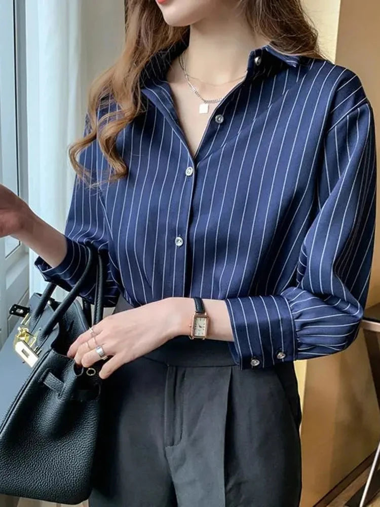 Women Classic Striped Shirts