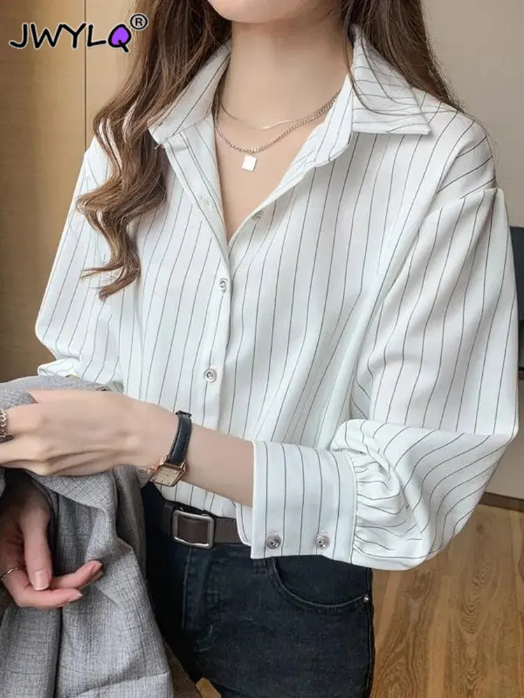 Women Classic Striped Shirts